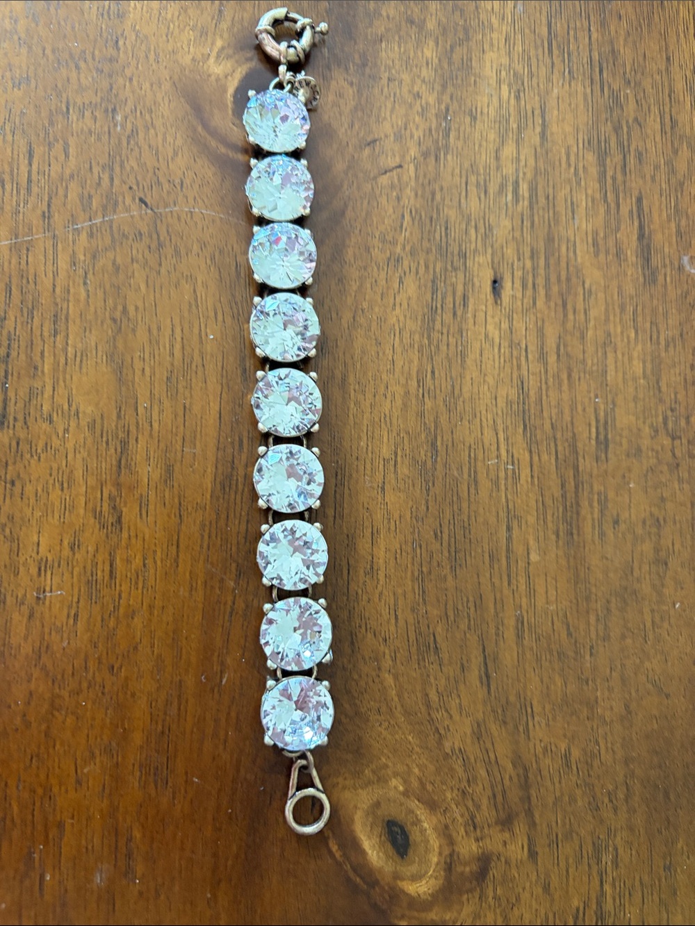 J. Crew Gold-Tone Bracelet with Clear Crystals